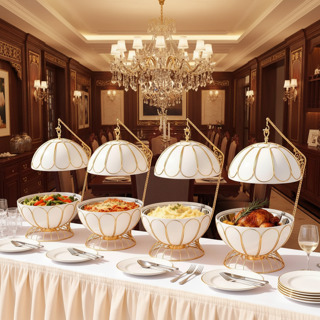 8 Litre Egg Shaped Round Chafing Dish Food Warmer