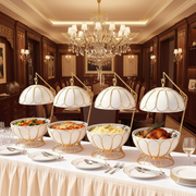8 Litre Egg Shaped Round Chafing Dish Food Warmer