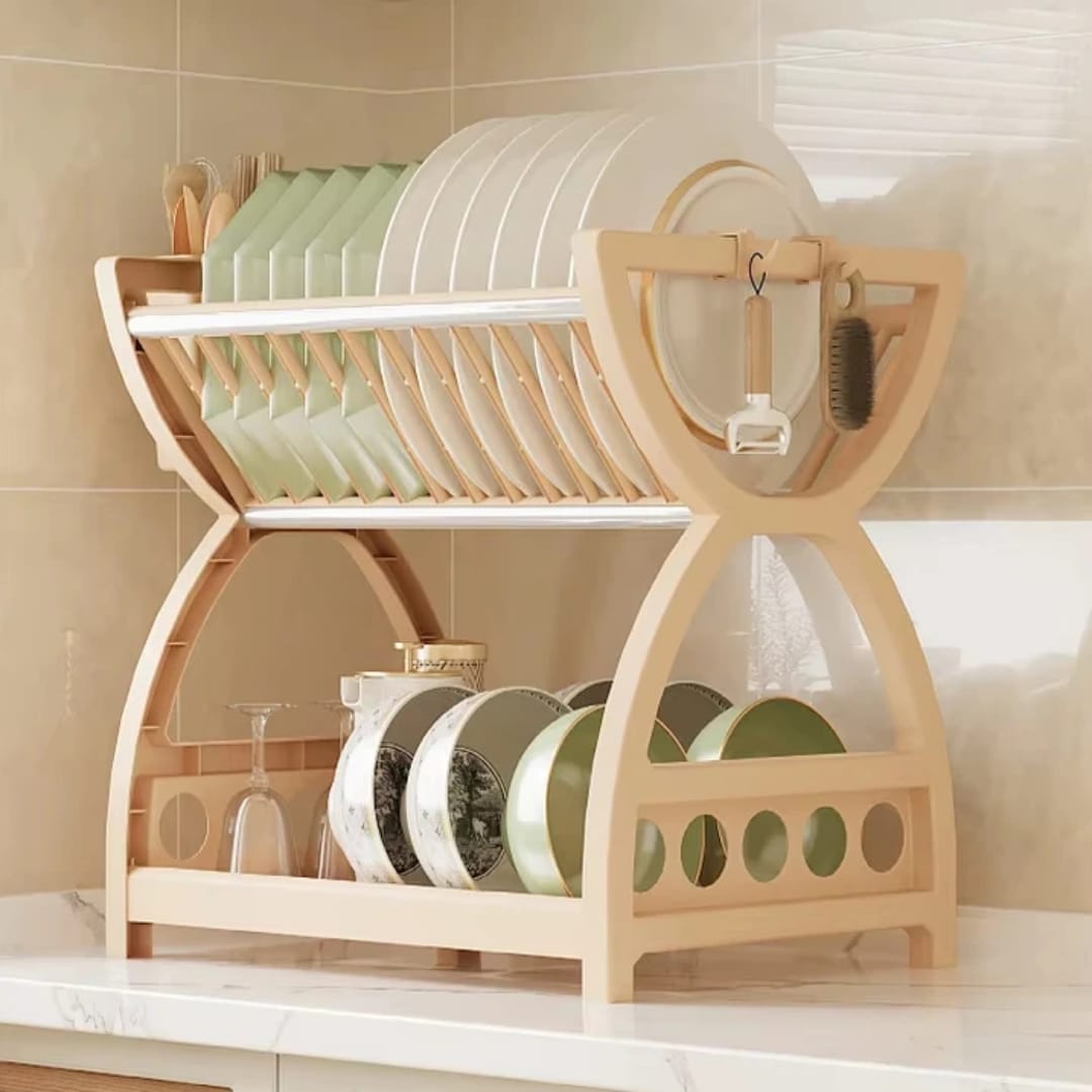 Double Sink Bowl Drain Rack