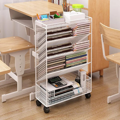 Multipurpose Bookshelf Stand With Wheels
