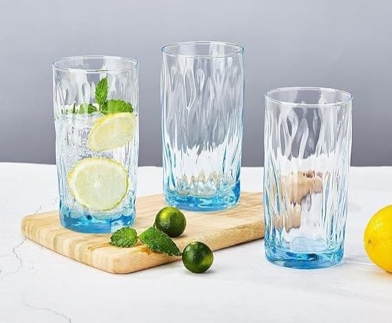 6Pcs HB Blue Glass – 580ml