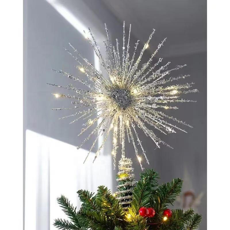 LED Crystal Tree Topper With Light