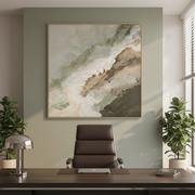 Framed Abstract Oil Painting Collection Featuring Modern Textured Designs 