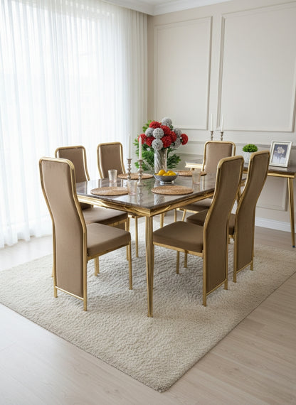 Executive 6-Seater Marble Dining Table