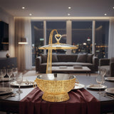 8L Golden Food Server With Lid Hanger