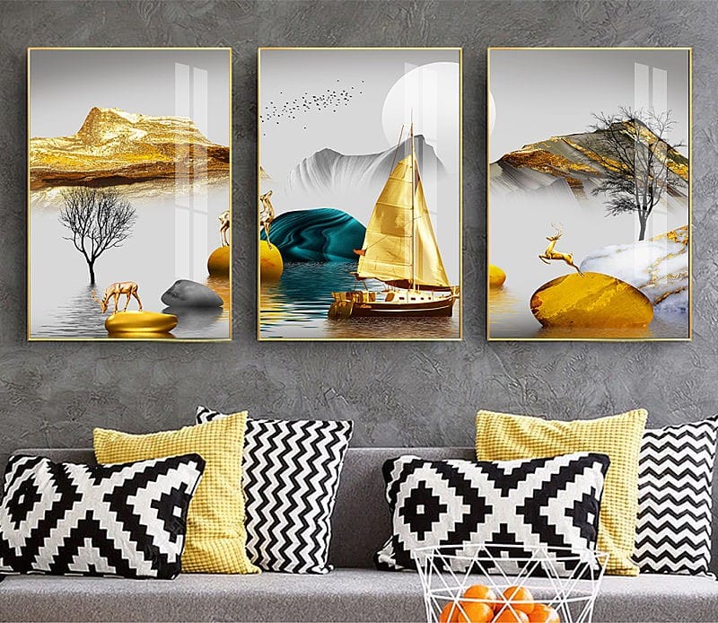 3Pc Wooden Wall Hangings