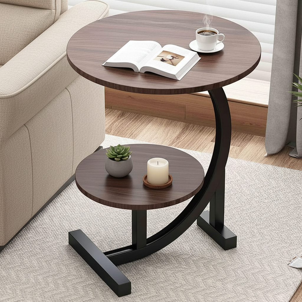 Double Layer Flower Shape Side Table