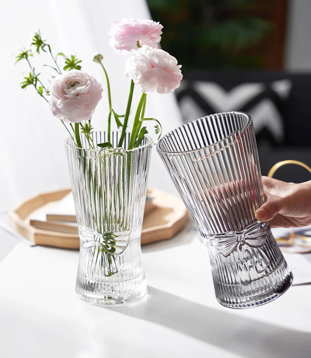 Ribbed Flower Vase