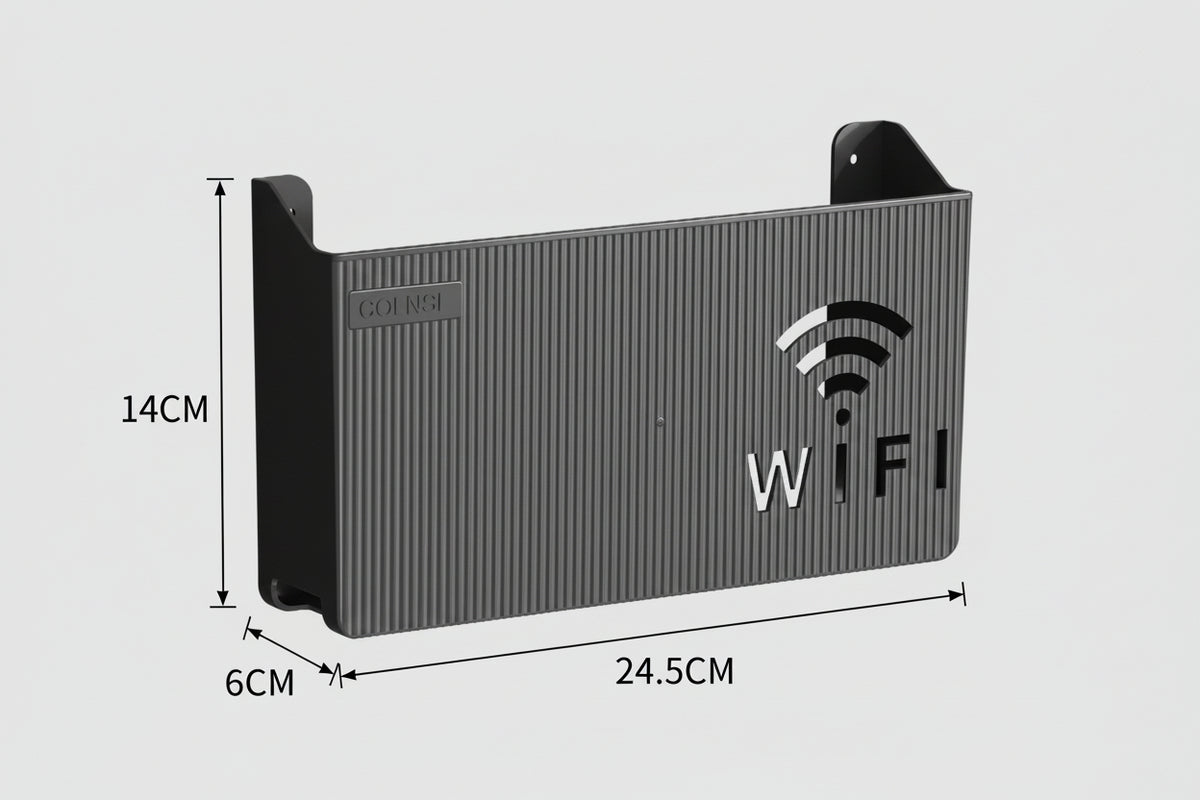 Wall Mounted WiFi Router Storage Box Cover 14 × 24.5 × 6cm