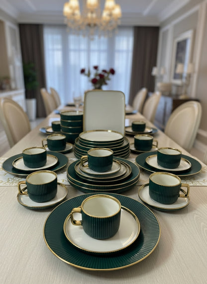 Gold Rim Dinner Set