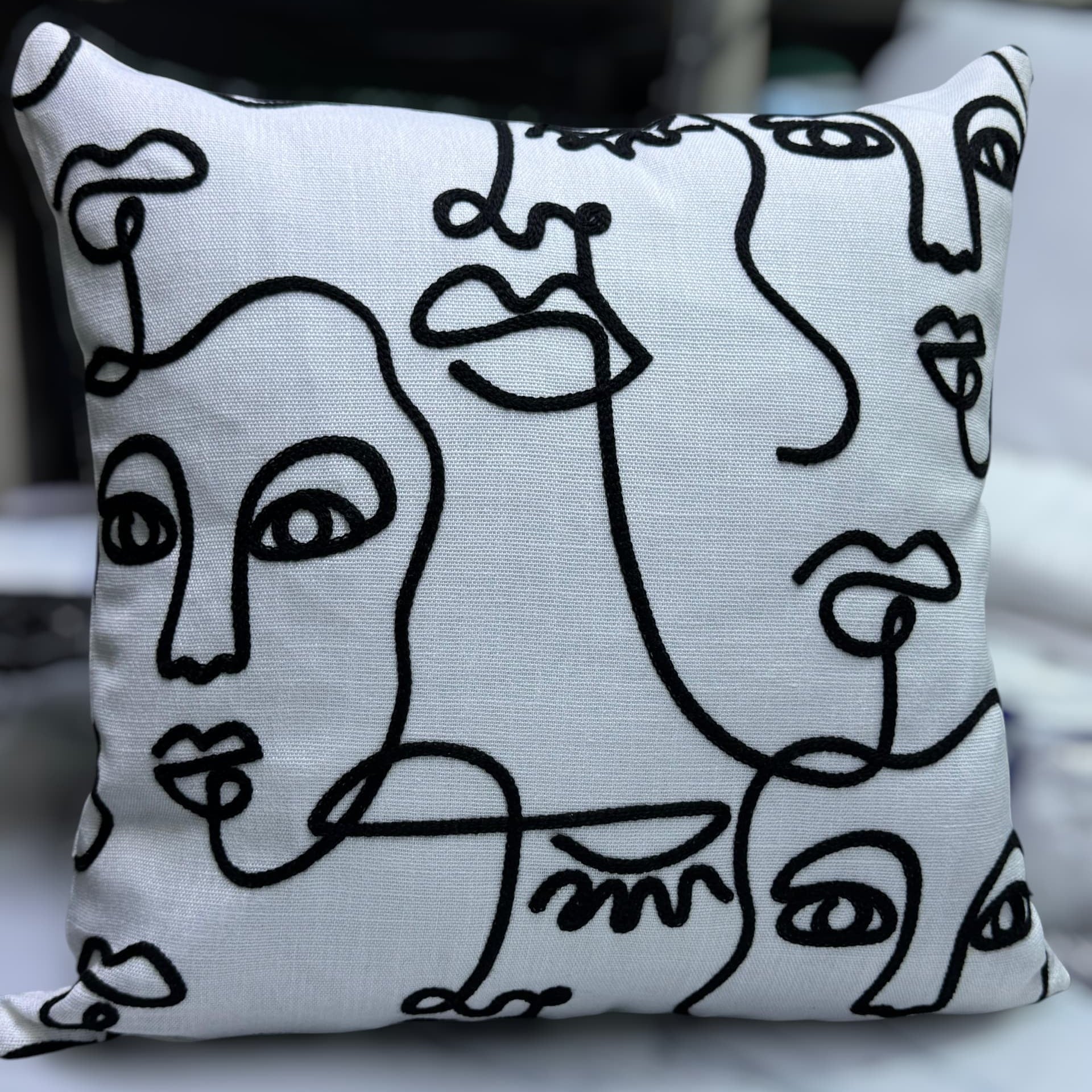 Black and White Decorative Pillow Covers
