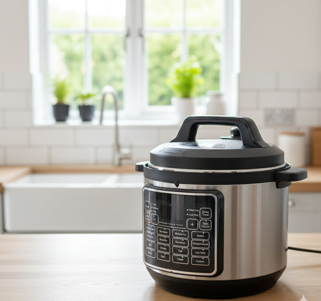 RM 782 electric pressure cooker 8L stainless steel with slow cook function