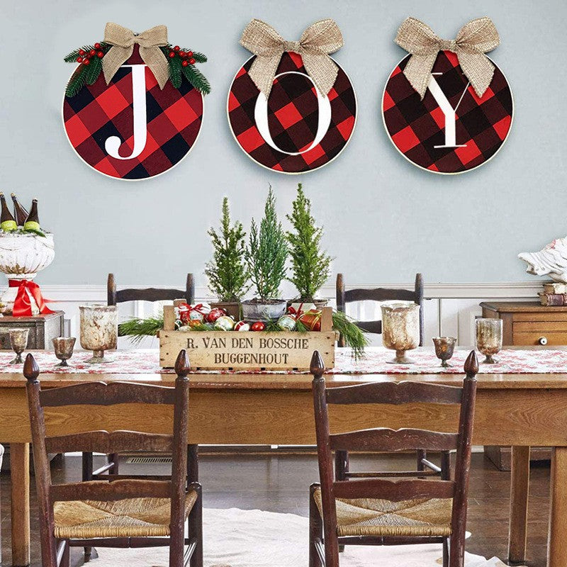 Christmas Wreath With Joy Sign