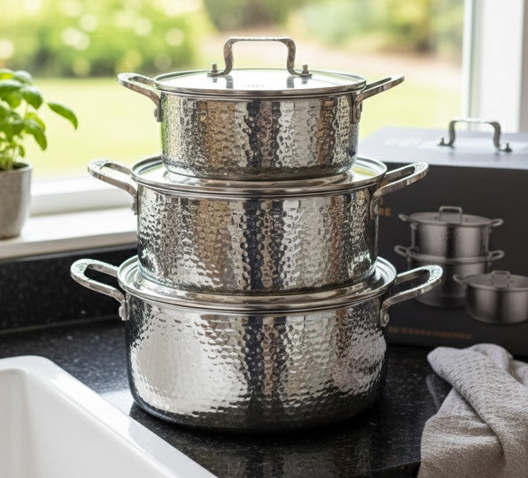 6Pc Stainless Steel Cookware Set