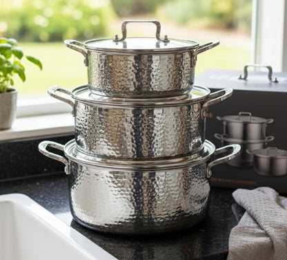6Pc Stainless Steel Cookware Set