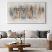 Abstract brushstroke wall art in warm earthy tones for modern interior décor