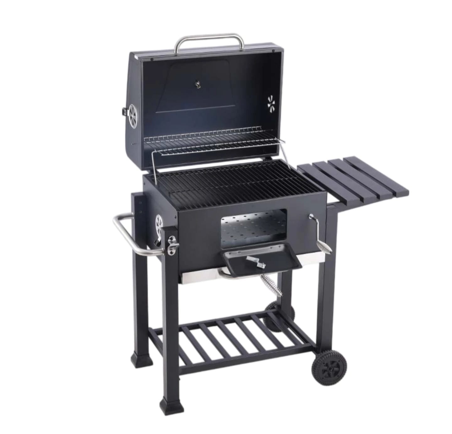 Charcoal BBQ Grill with Side Table