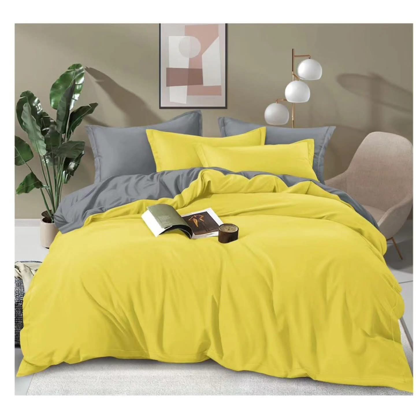 Plain Double-Sided Cotton Duvet Cover