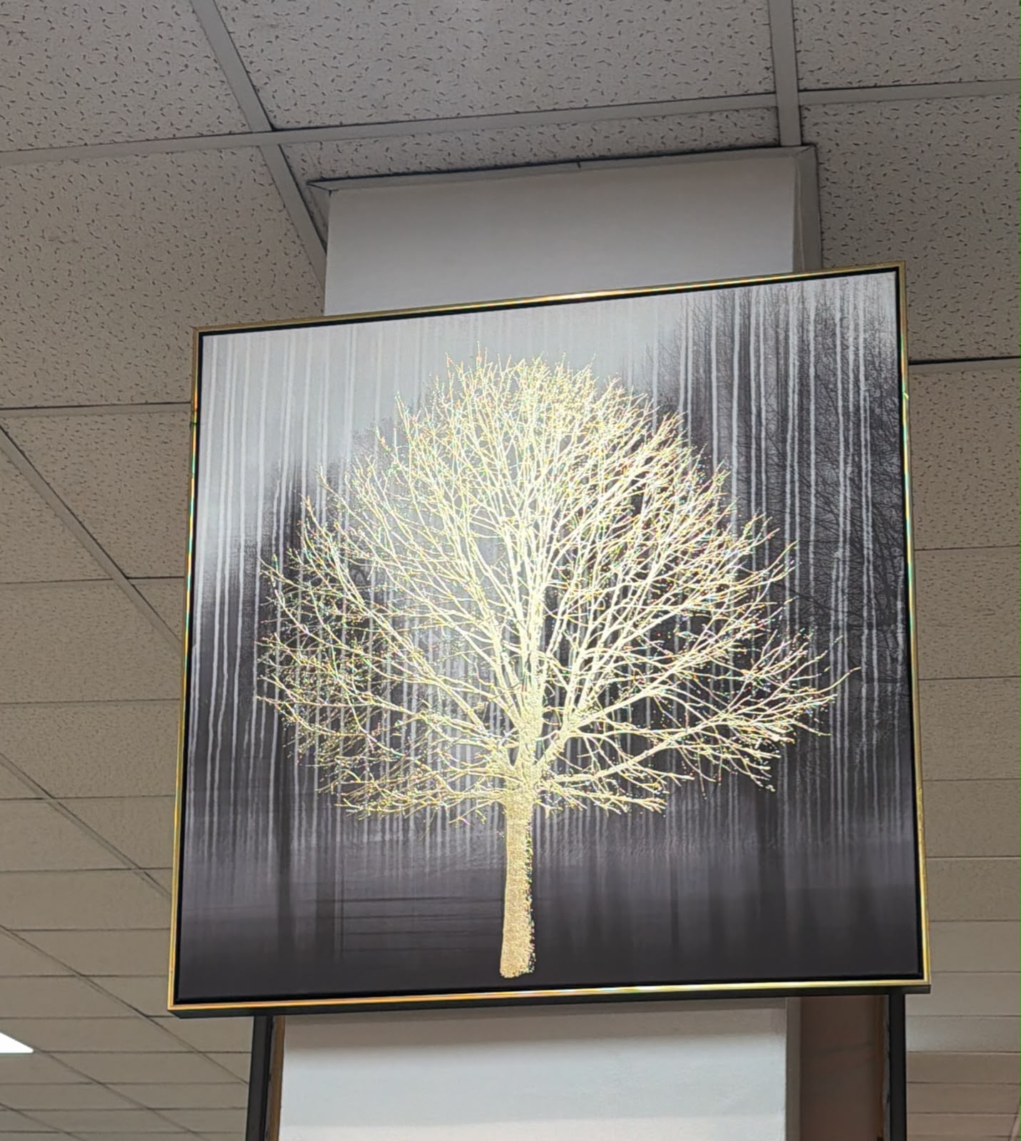 Trees Oil Painting With Frame