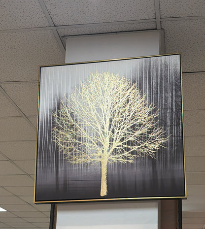 Trees Oil Painting With Frame