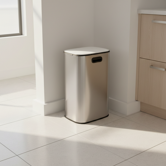 30L soft close pedal bin RT/403 matt stainless steel odour proof kitchen bin