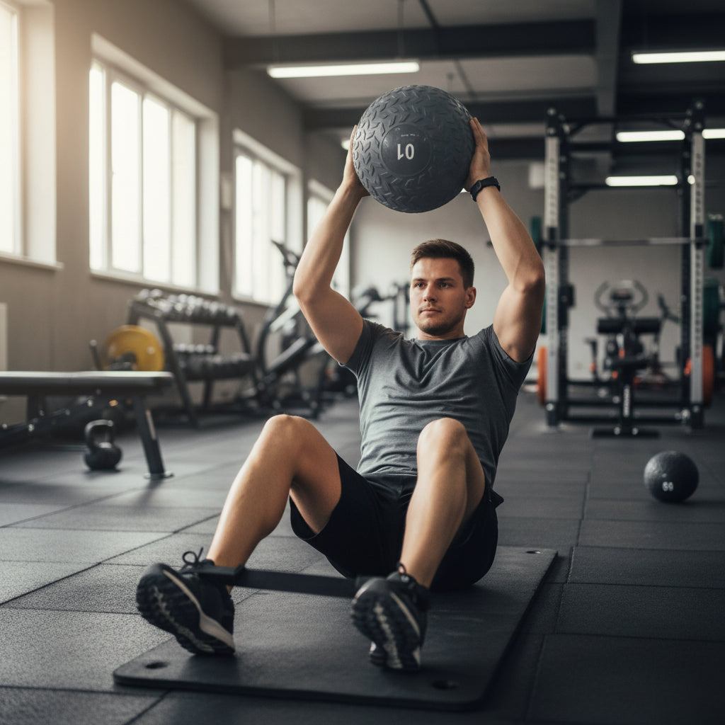 Non-Bounce Textured Rubber Weighted Medicine Slam Ball