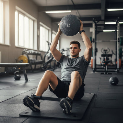 Non-Bounce Textured Rubber Weighted Medicine Slam Ball