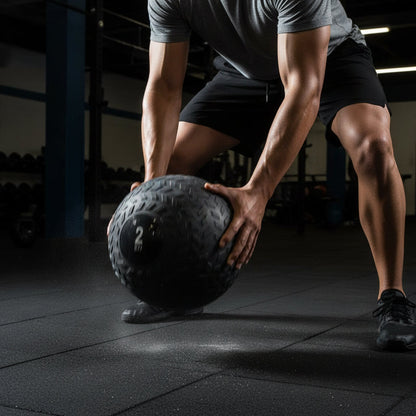 Non-Bounce Textured Rubber Weighted Medicine Slam Ball