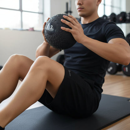 Non-Bounce Textured Rubber Weighted Medicine Slam Ball