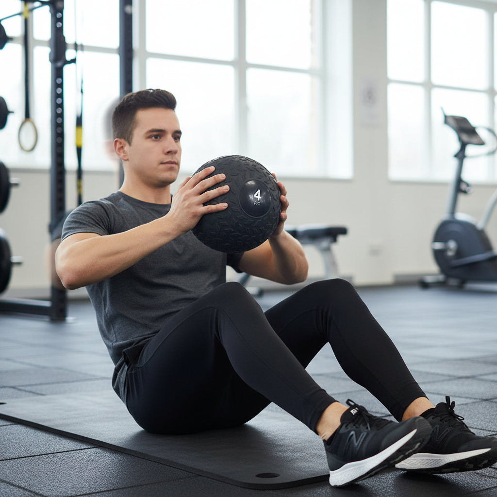 Non-Bounce Textured Rubber Weighted Medicine Slam Ball