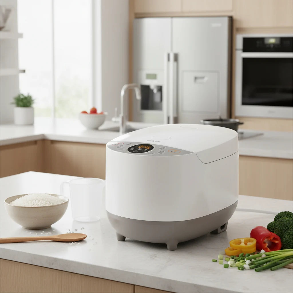 Philips Digital Rice Cooker – 1.8L Capacity, Smart 3D Heating, 10 Cooking Menus HD4515/55